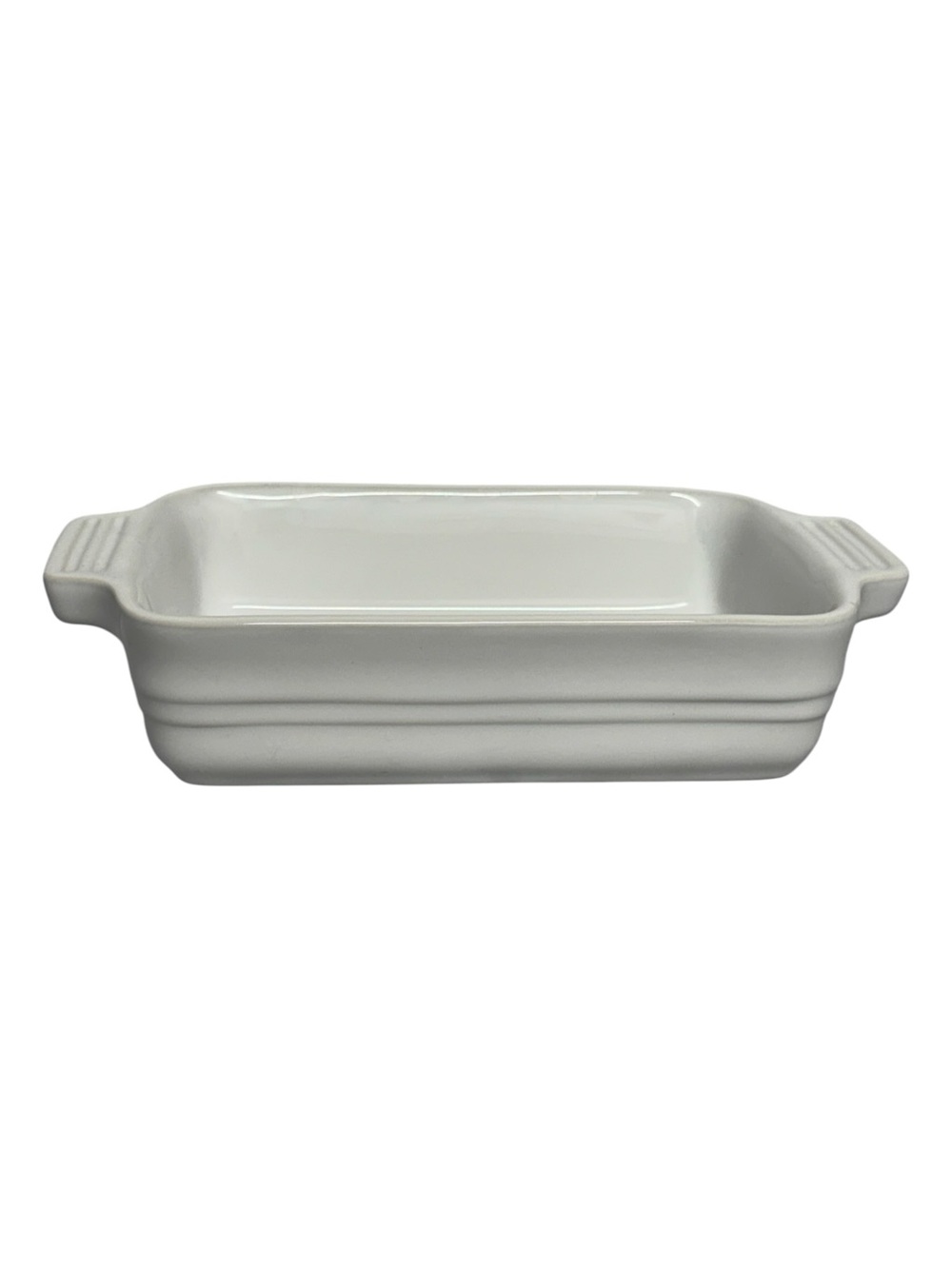 Le Creuset Small White Rectangular Baking Dish with Handles